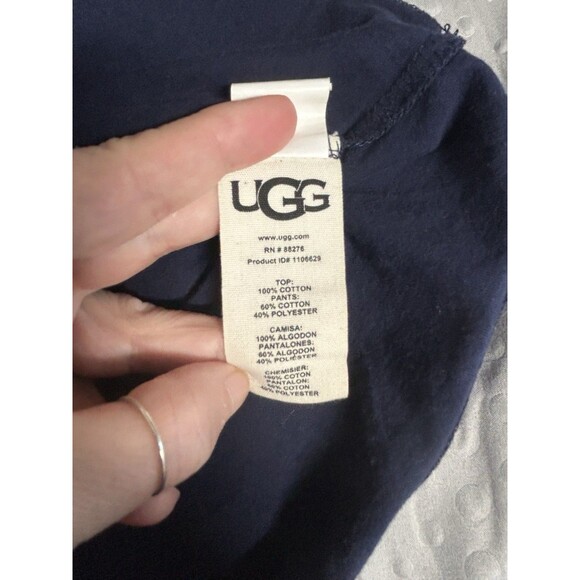 UGG  Long Sleeve Tee, Navy Large Stretch Soft Comfy Winter Base Layers Winter - Picture 6 of 7